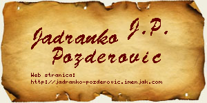 Jadranko Pozderović vizit kartica